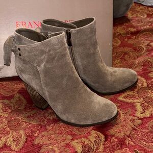 Franco Fortini Women's Gray Suede Ankle Boots size 8